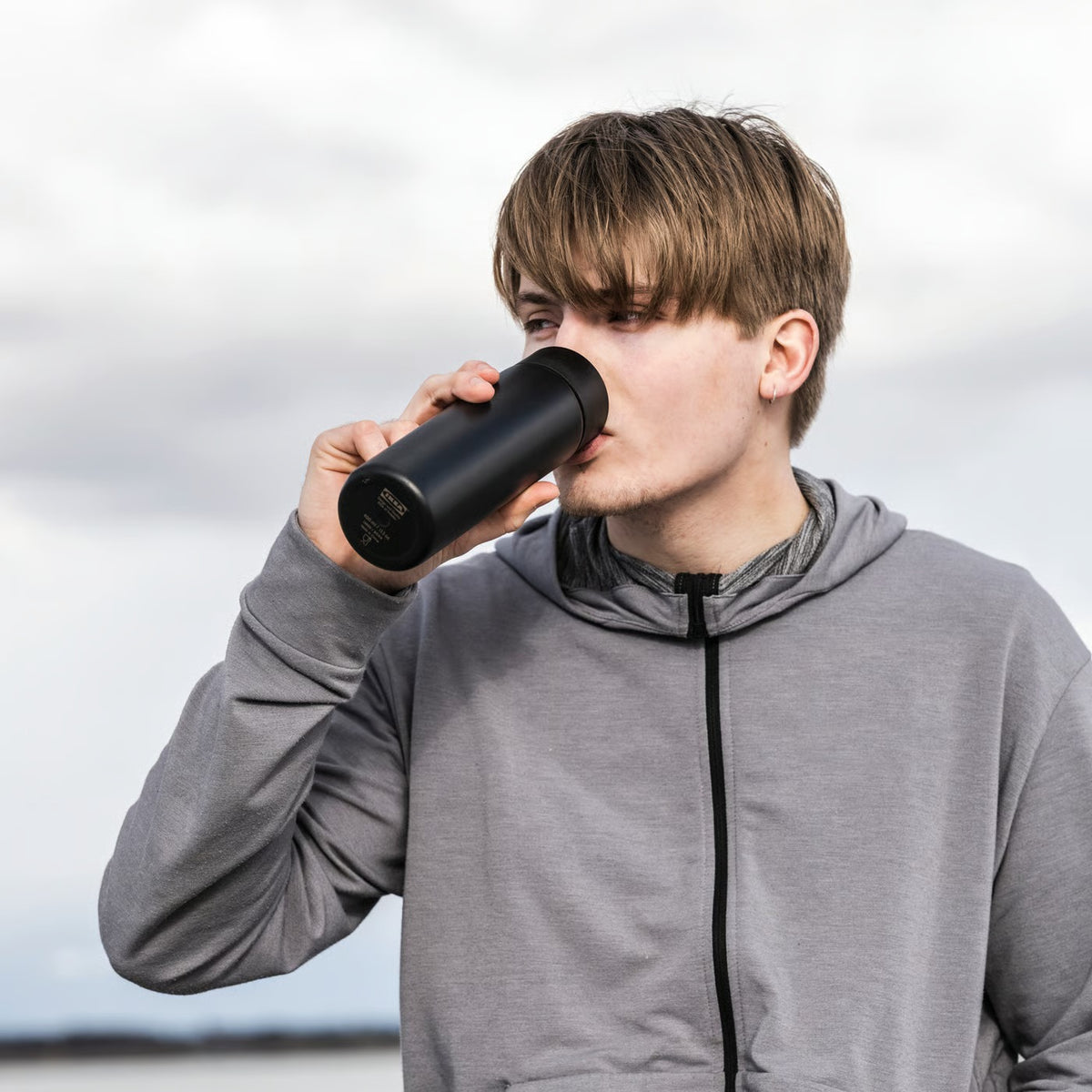 IKEA UNDERSÖKA Insulated steel flask, black, 0.4 l (14 oz)