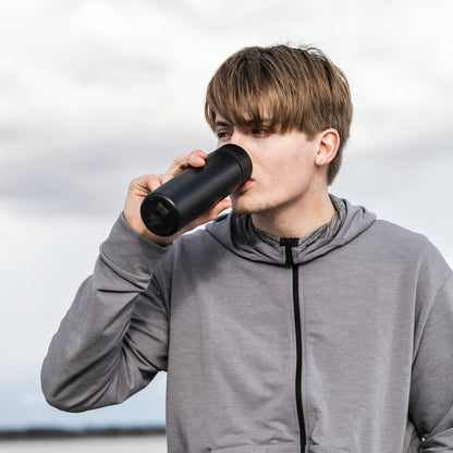 IKEA UNDERSÖKA Insulated steel flask, black, 0.4 l (14 oz)
