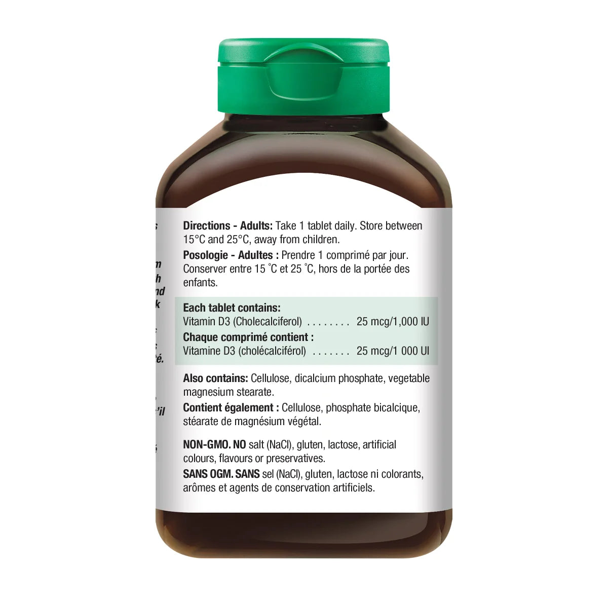 Jamieson Vitamin D3 1000 IU, 2 x 375 Tablets