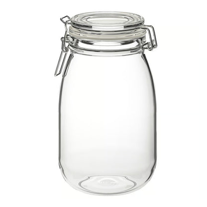IKEA KORKEN Jar with lid, clear glass, 1.8 l (1.9 qt)