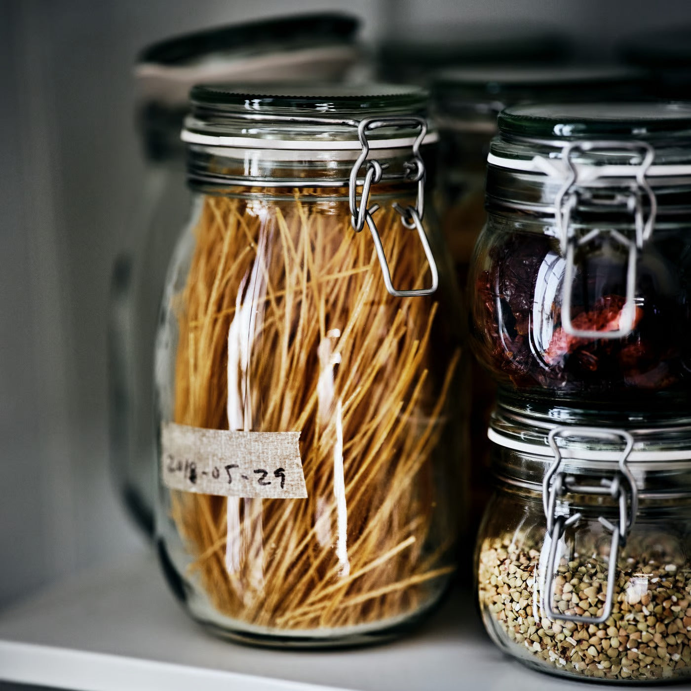 IKEA KORKEN Jar with lid, clear glass, 1.8 l (1.9 qt)