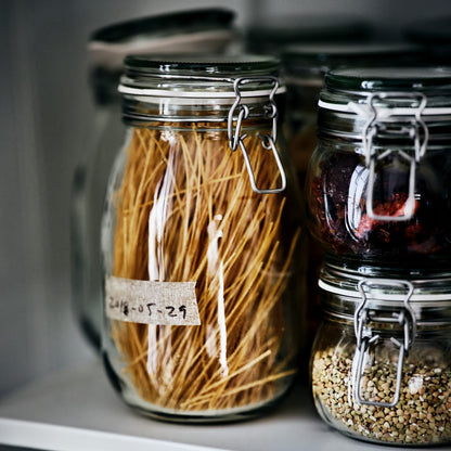 IKEA KORKEN Jar with lid, clear glass, 1.8 l (1.9 qt)