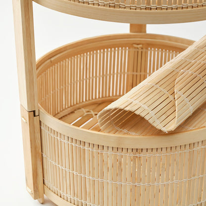 IKEA KANELMOTT Vegetable/fruit basket, set of 2, bamboo