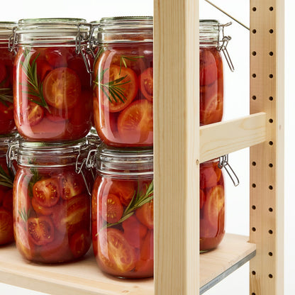 (6 Piece) IKEA KORKEN Jar with lid, clear glass, 1 l (34 oz)