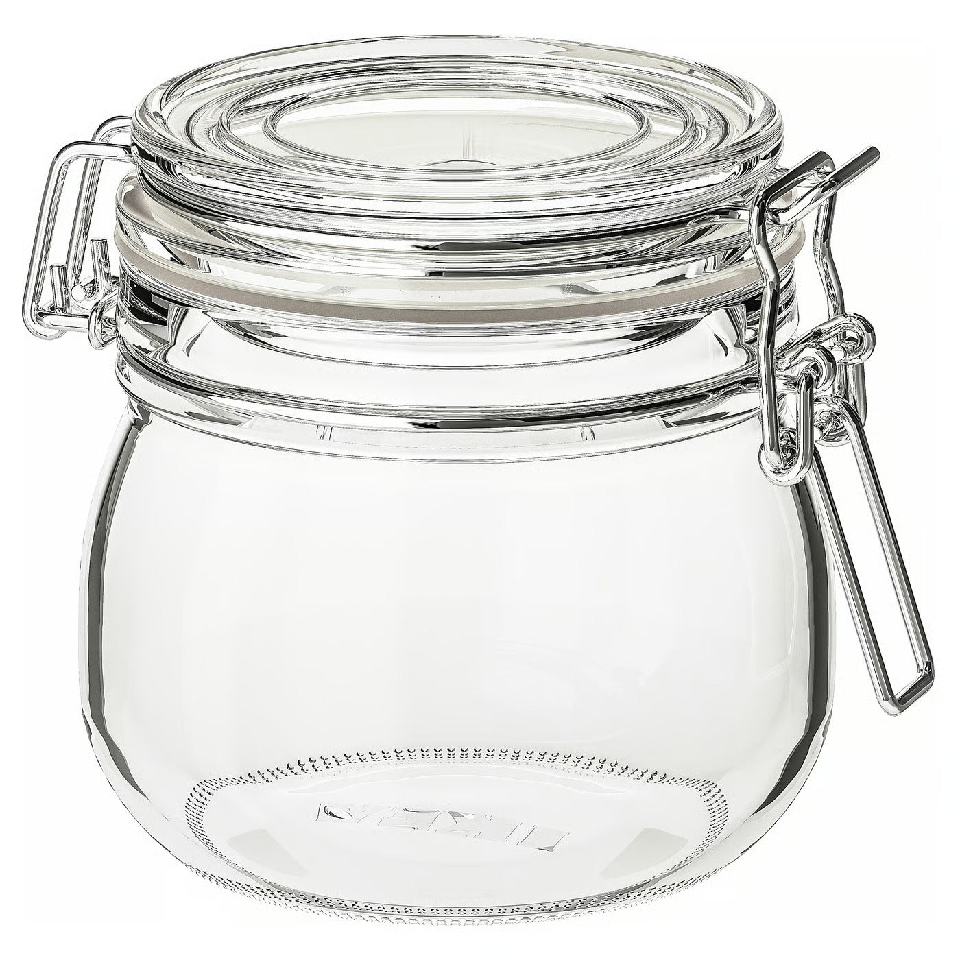 (6 Piece) IKEA KORKEN Jar with lid, clear glass, 0.5 l (17 oz)