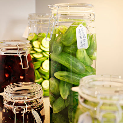 (6 Piece) IKEA KORKEN Jar with lid, clear glass, 2 l (2.1 qt)