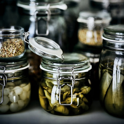(6 Piece) IKEA KORKEN Jar with lid, clear glass, 0.5 l (17 oz)
