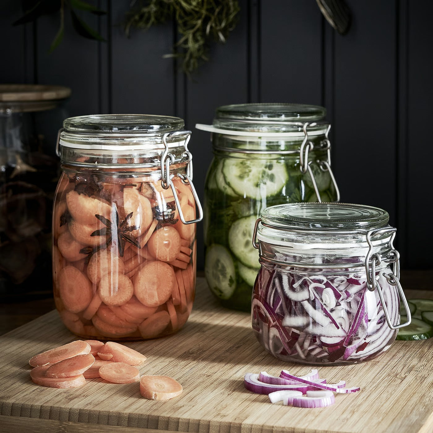 (6 Piece) IKEA KORKEN Jar with lid, clear glass, 0.5 l (17 oz)