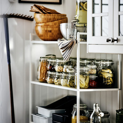 (6 Piece) IKEA KORKEN Jar with lid, clear glass, 1 l (34 oz)