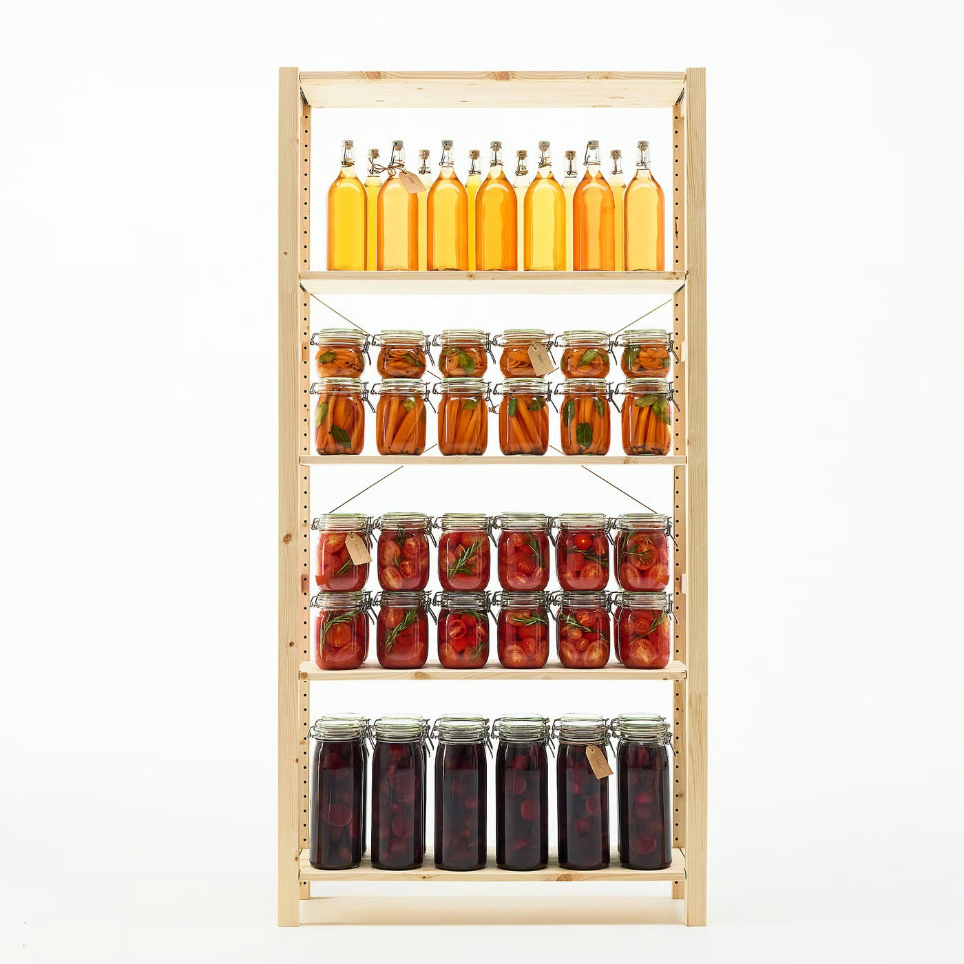 (6 Piece) IKEA KORKEN Jar with lid, clear glass, 0.5 l (17 oz)