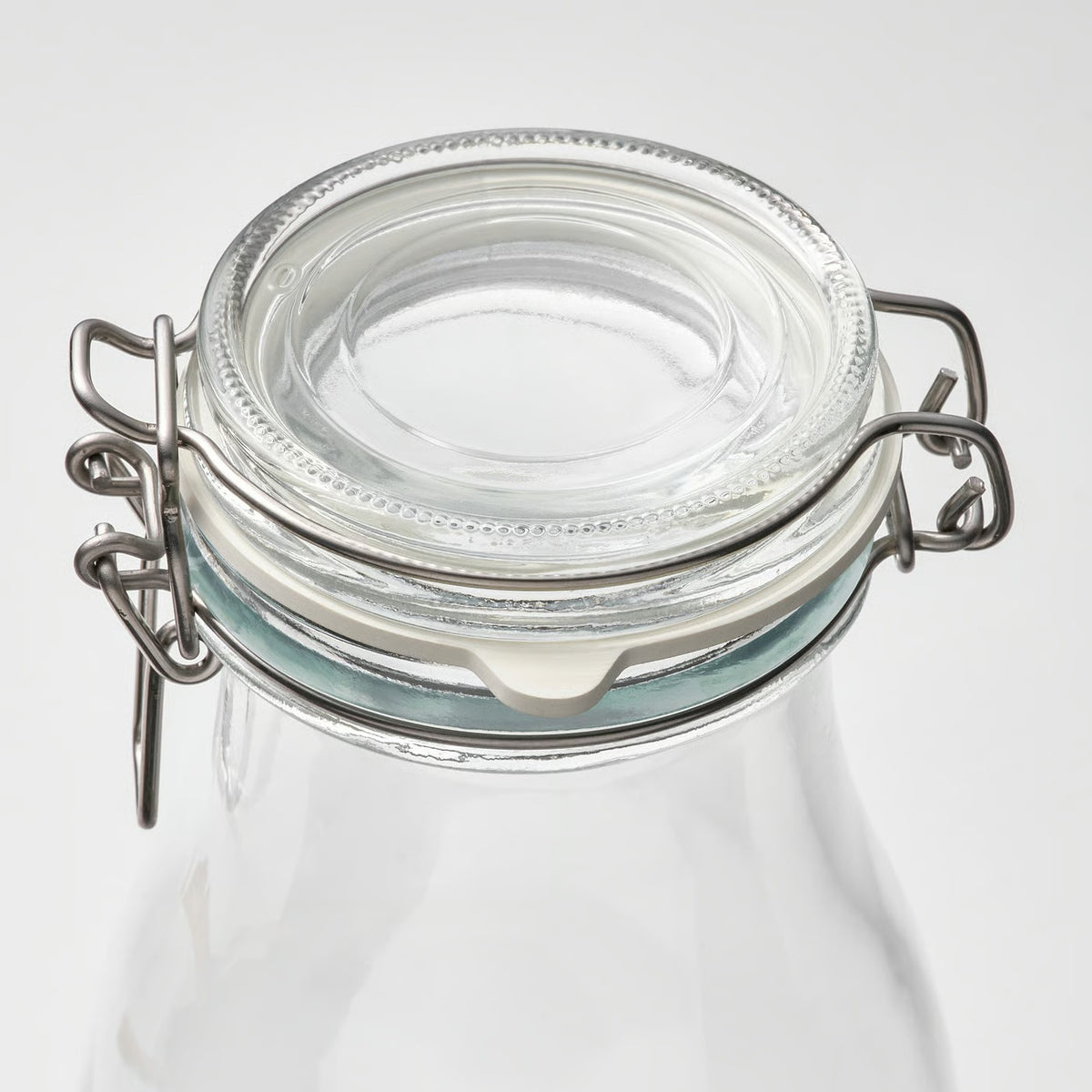 (3 Piece) IKEA KORKEN Bottle shaped jar with lid, clear glass, 1 l (34 oz)