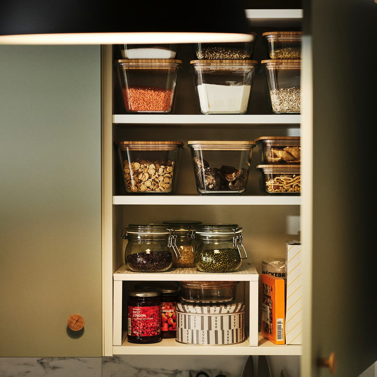 (6 Piece) IKEA KORKEN Jar with lid, clear glass, 0.5 l (17 oz)