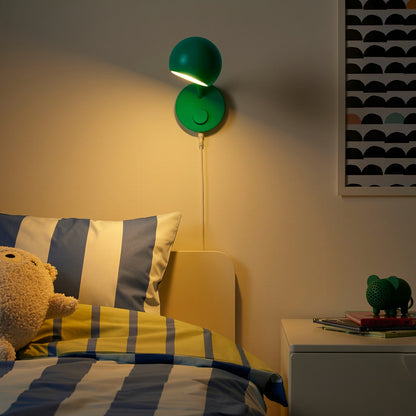 IKEA KORVSNÖRE LED wall lamp, dimmable/green