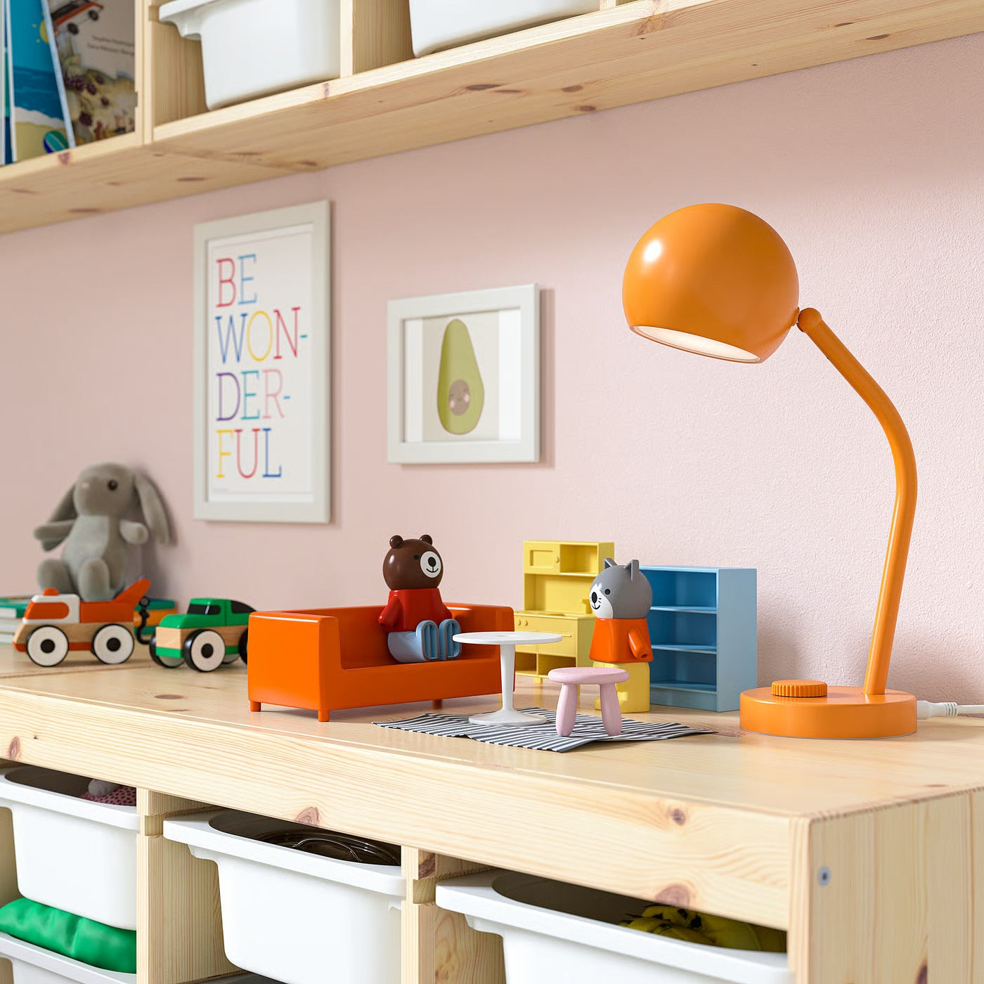 IKEA KORVSNÖRE LED desk lamp, dimmable/orange