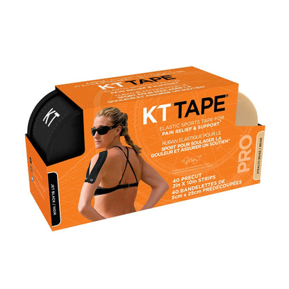 KT Tape Pro Elastic Sport Tape, 2 x 20 Pre-Cut Strips