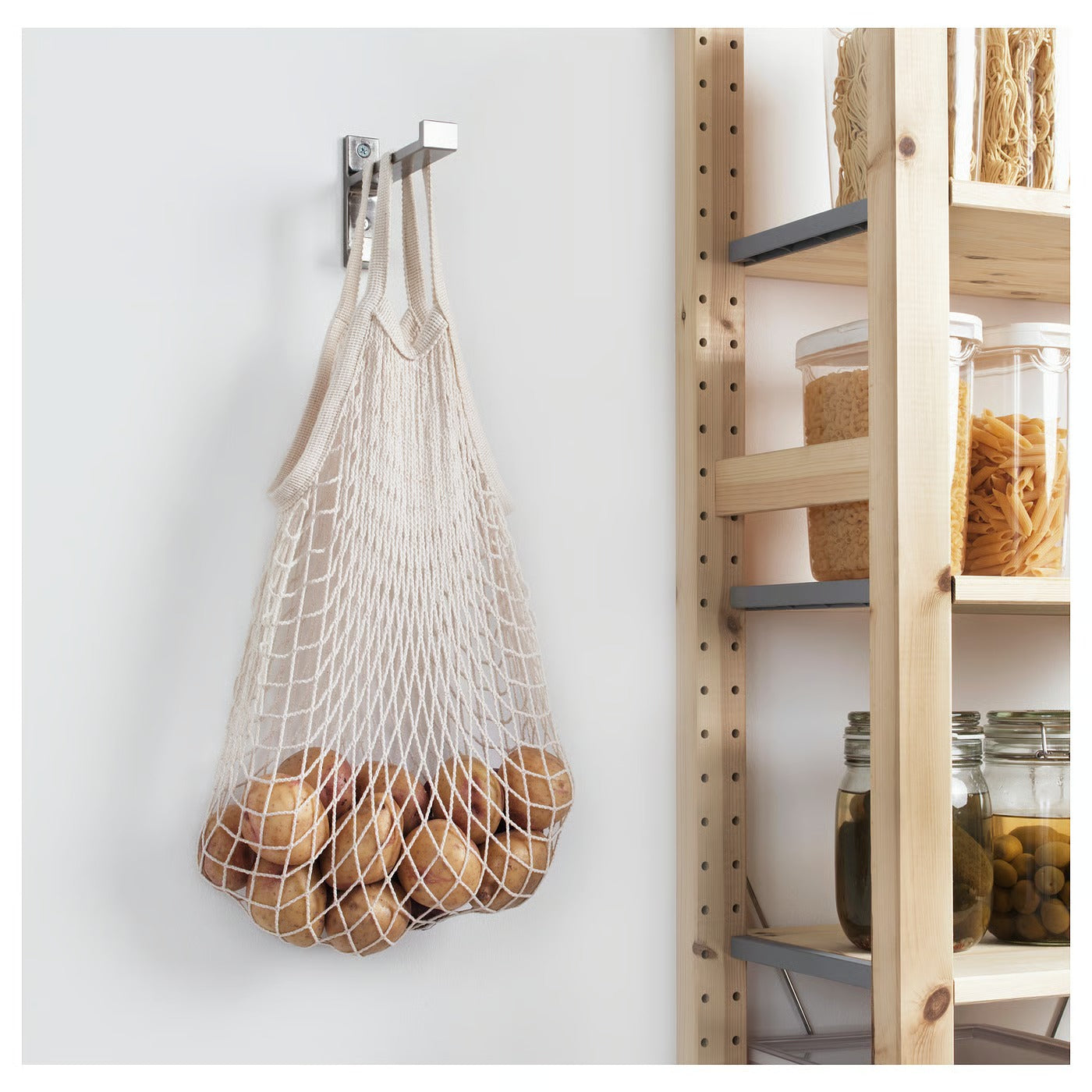 IKEA KUNGSFORS Mesh bag, set of 2, natural