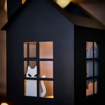 IKEA KUSTFYR Tealight holder, black, 17 cm (7 ")