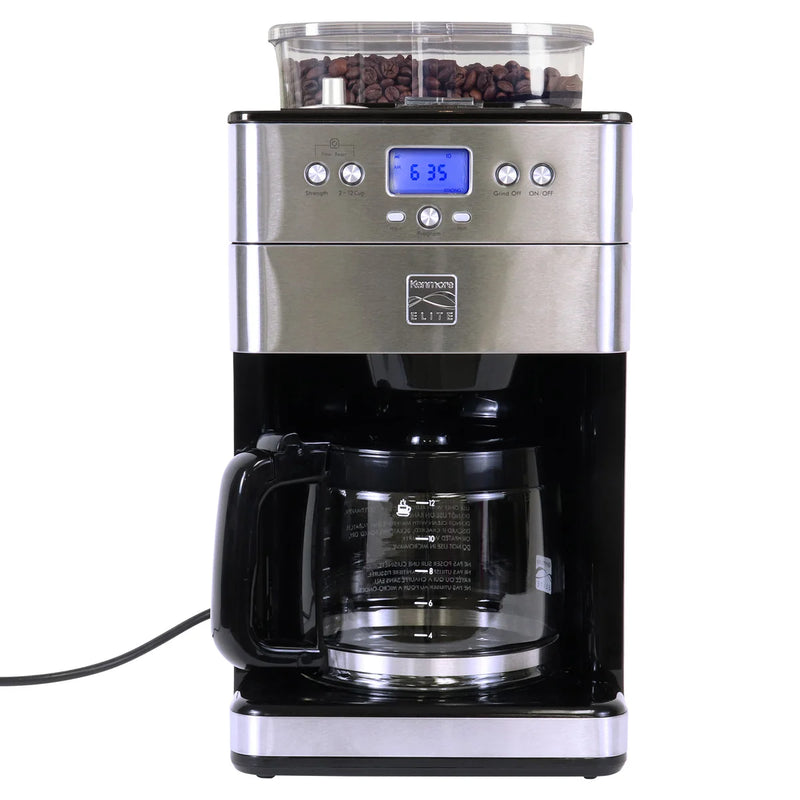 Kenmore Elite Grind and Brew Coffee Maker with Burr Grinder, 12 Cup