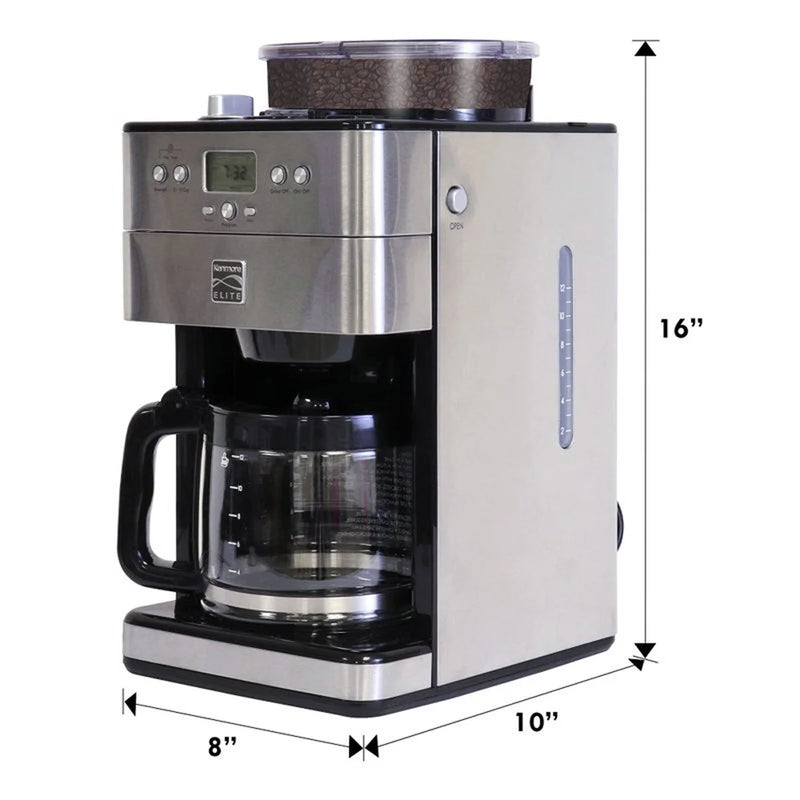 Kenmore Elite Grind and Brew Coffee Maker with Burr Grinder, 12 Cup