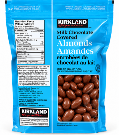 (2 Pack) Kirkland Signature Chocolate Covered Almonds, 1.5 kg (3.3 lb)