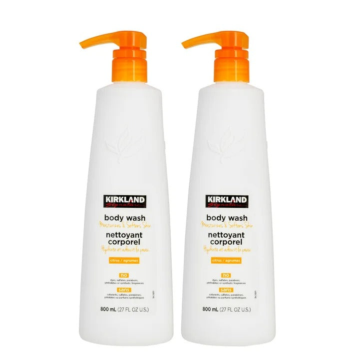 Kirkland Signature Citrus Body Wash – 2 x 800 mL | Refreshing & Moisturizing Daily Shower Gel