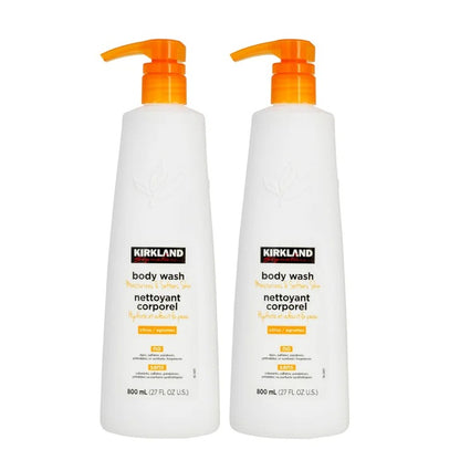 Kirkland Signature Citrus Body Wash – 2 x 800 mL | Refreshing & Moisturizing Daily Shower Gel