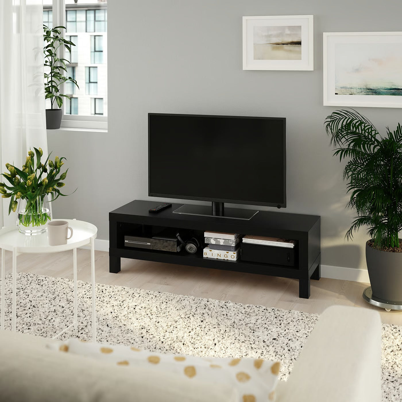 IKEA LACK TV bench, black-brown, 120x35x36 cm (47 1/4x13 3/4x14 1/8 ")