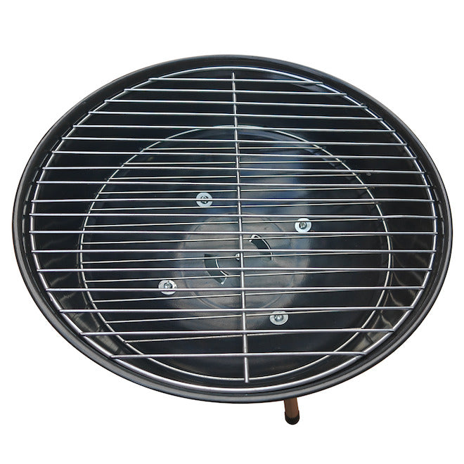 LAFLAMME & CO 14-in Portable Black Rolled Steel Charcoal BBQ Grill