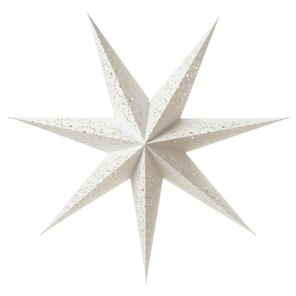 IKEA 90 cm Star-Shaped Paper Lamp Shade, Lace White, Indoor Decorative Hanging Shade