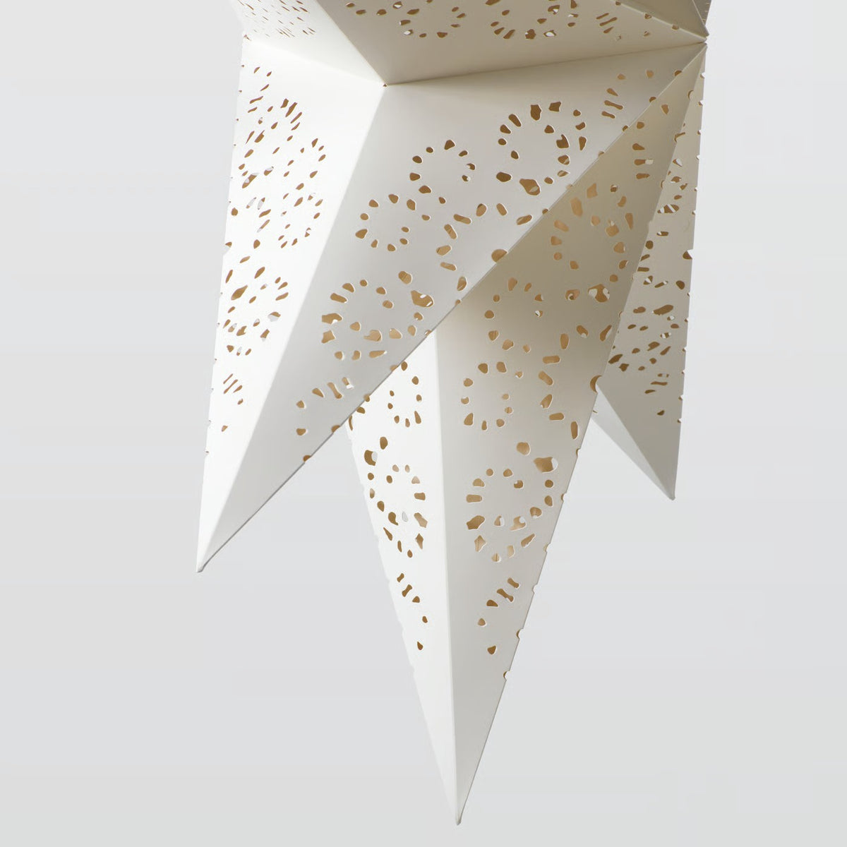 IKEA 90 cm Star-Shaped Paper Lamp Shade, Lace White, Indoor Decorative Hanging Shade