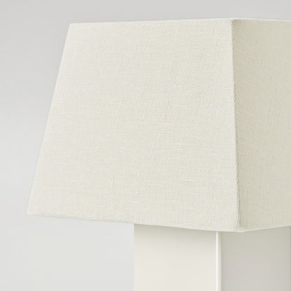 IKEA Ceramic Table Lamp with Linen Shade, Dimmable, 35 cm