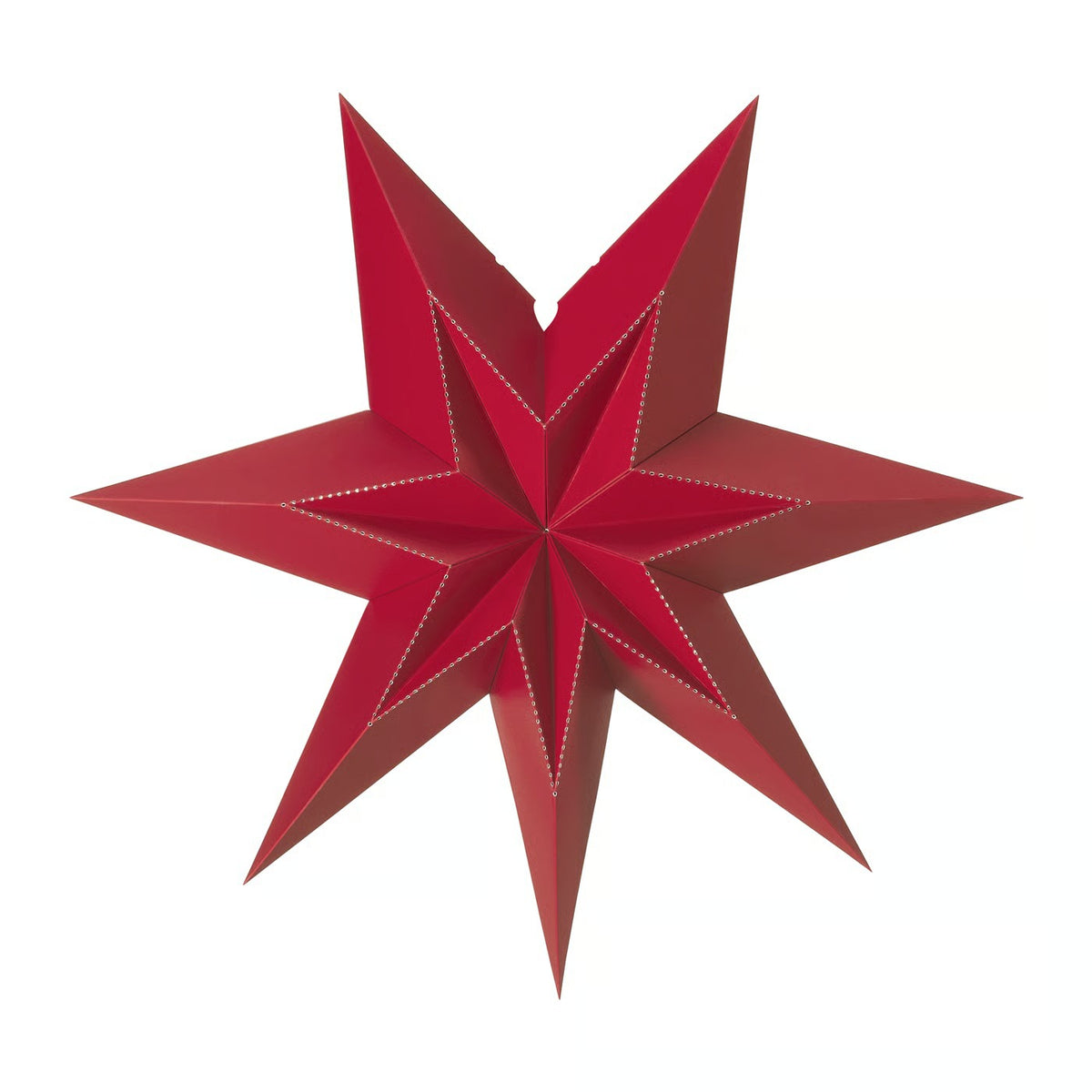 IKEA 56 cm Star-Shaped Paper Lamp Shade, Red, Indoor Decorative Shade