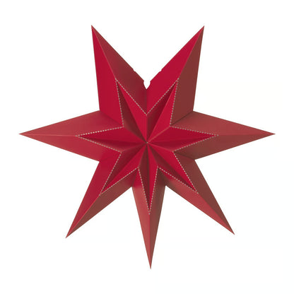 IKEA 56 cm Star-Shaped Paper Lamp Shade, Red, Indoor Decorative Shade