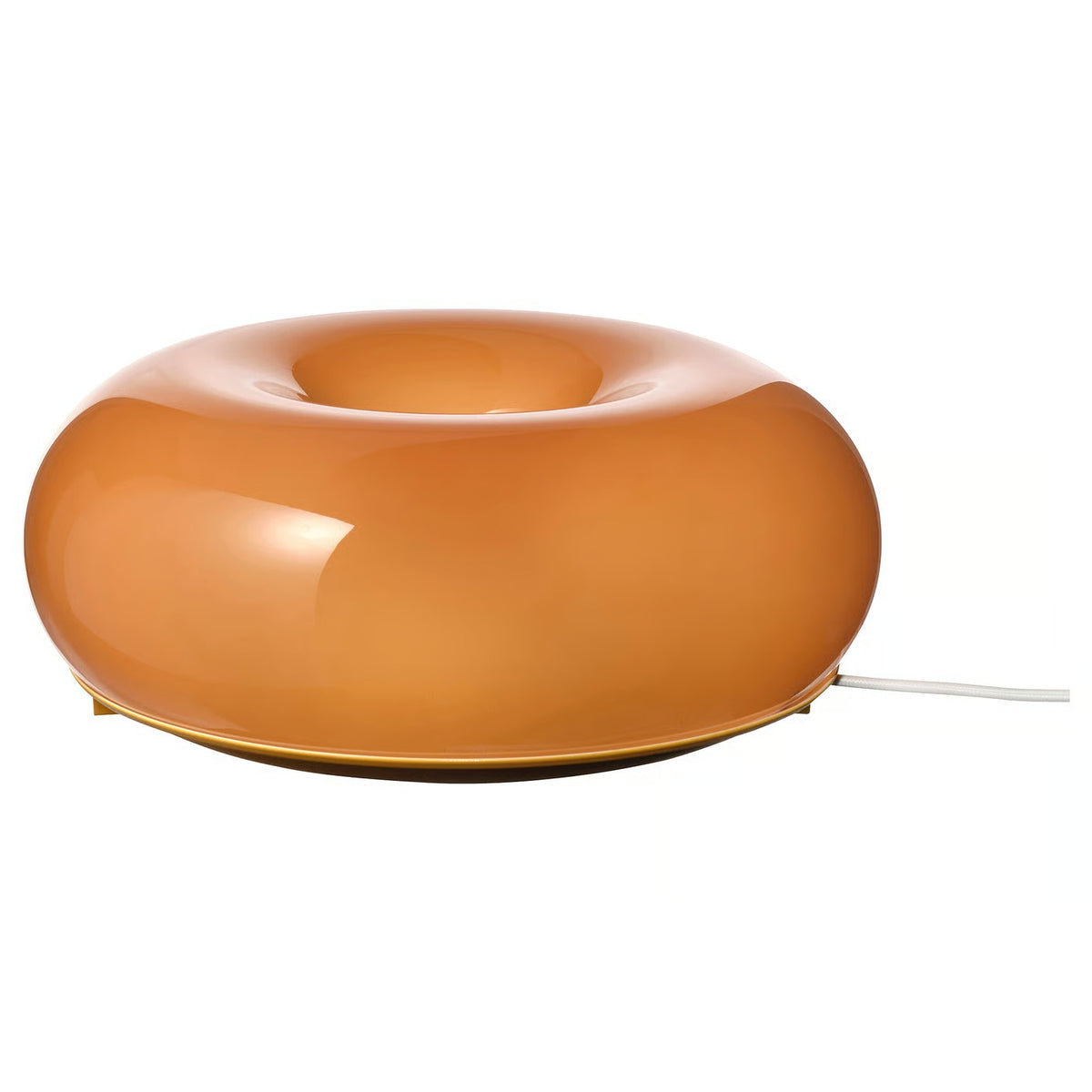 IKEA VARMBLIXT LED Table/Wall Lamp, Orange Glass, Round, 30 cm