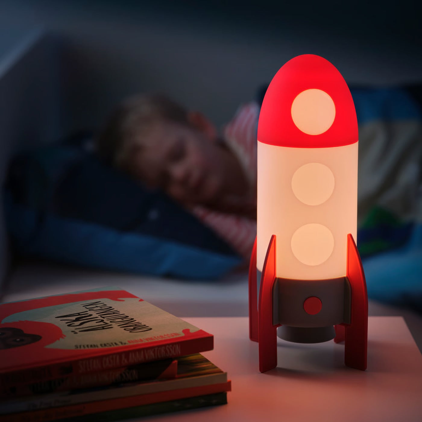 IKEA AFTONSPARV LED table lamp, rocket/multicolor