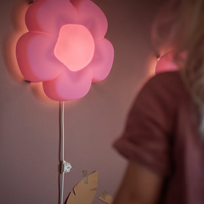 IKEA UPPLYST LED wall lamp, flower lilac