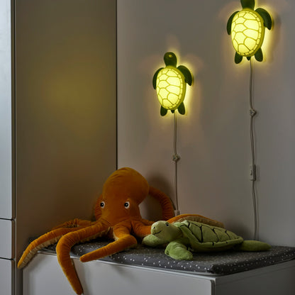 IKEA BLÅVINGAD LED wall lamp, turtle/green