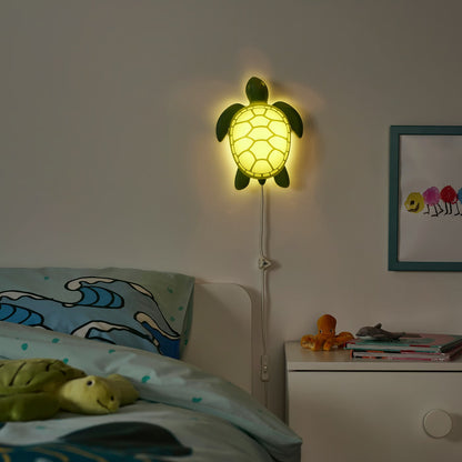 IKEA BLÅVINGAD LED wall lamp, turtle/green