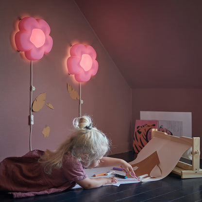 IKEA UPPLYST LED wall lamp, flower lilac