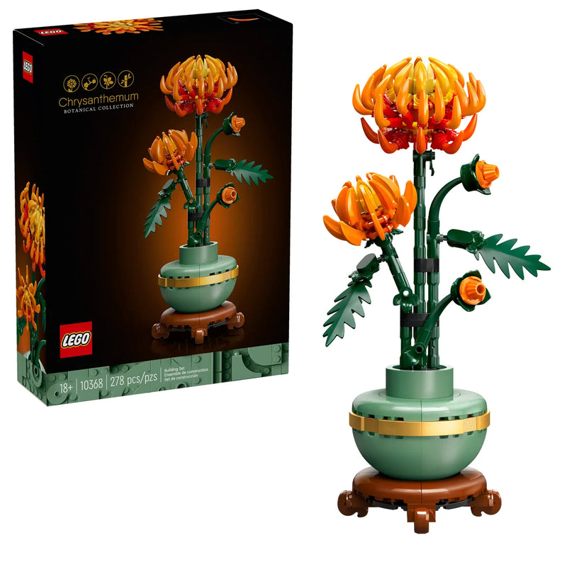 LEGO Icons 10368 Ensemble de présentation de fleurs de chrysanthème pour la maison