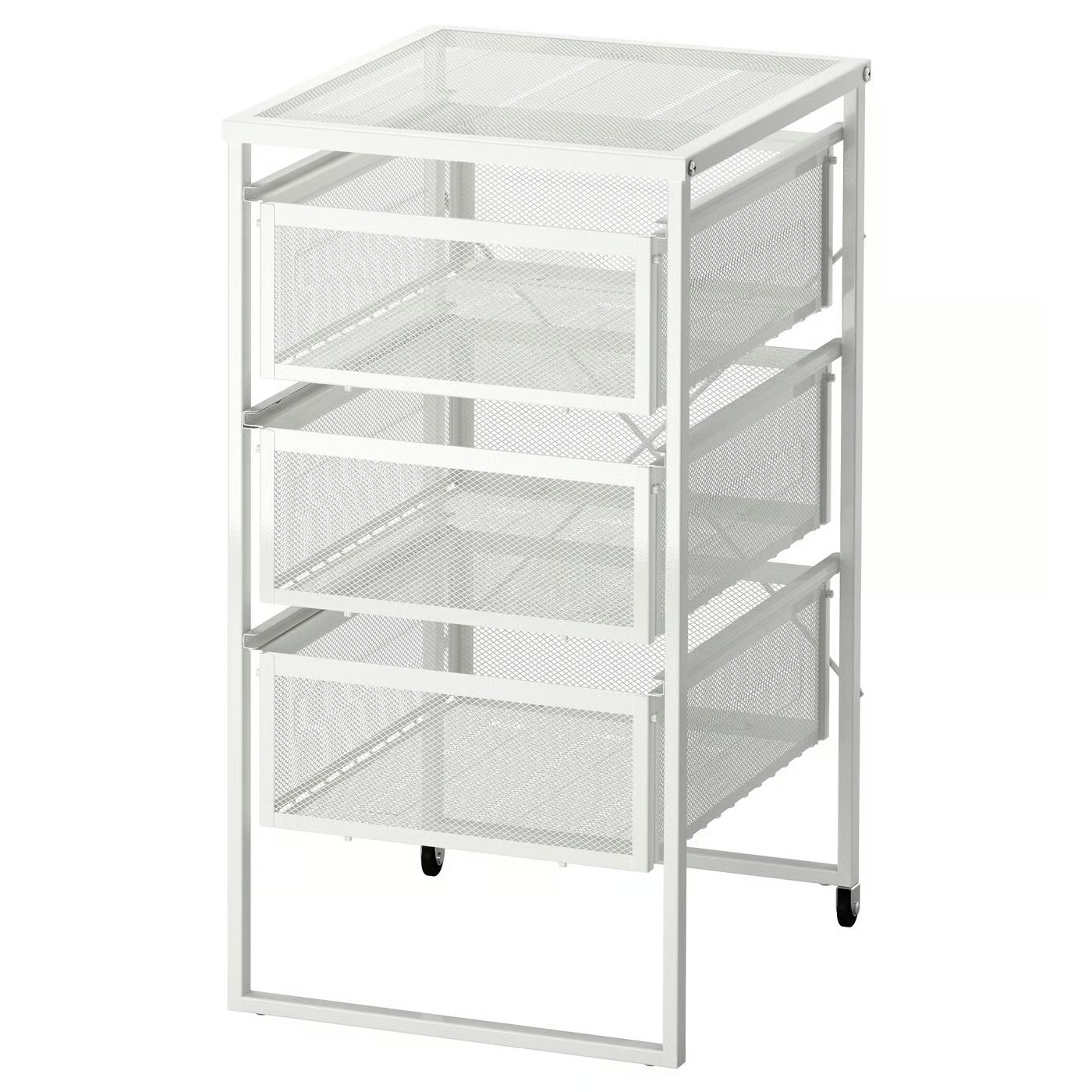 IKEA LENNART Drawer Unit with Castors – Slim Rolling Storage Organizer - White