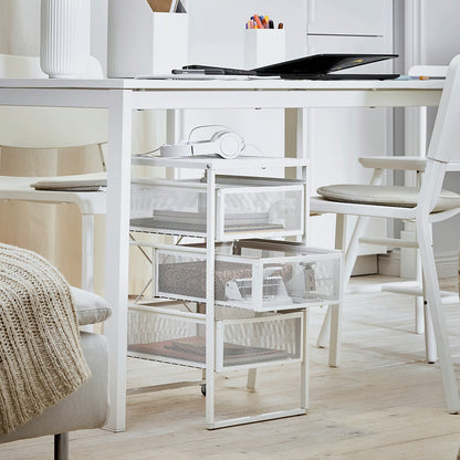 IKEA LENNART Drawer Unit with Castors – Slim Rolling Storage Organizer - White