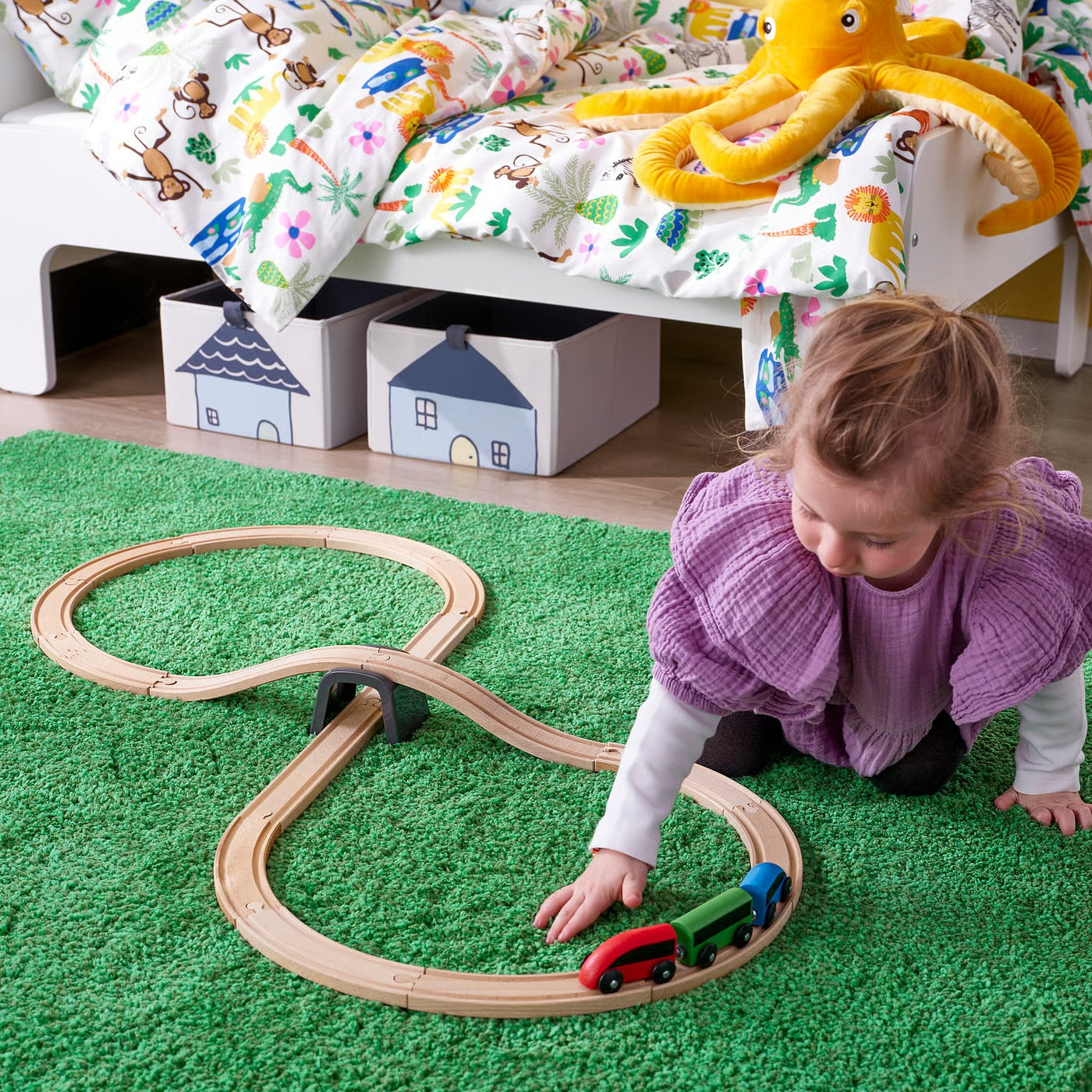 (20 Piece) IKEA LILLABO  basic train set, Multicolor