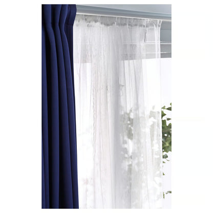 IKEA LILL Lace curtains, 1 pair, white/with rod pocket, 280x250 cm (110x98 ")