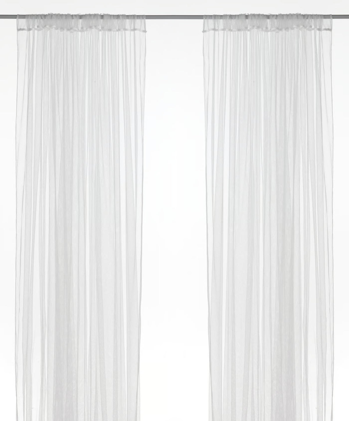 IKEA LILL Lace curtains, 1 pair, white/with rod pocket, 280x250 cm (110x98 ")