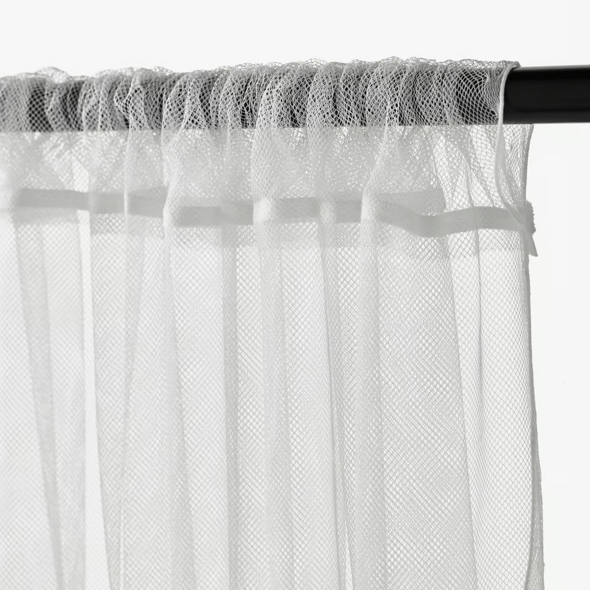 IKEA LILL Lace curtains, 1 pair, white/with rod pocket, 280x250 cm (110x98 ")