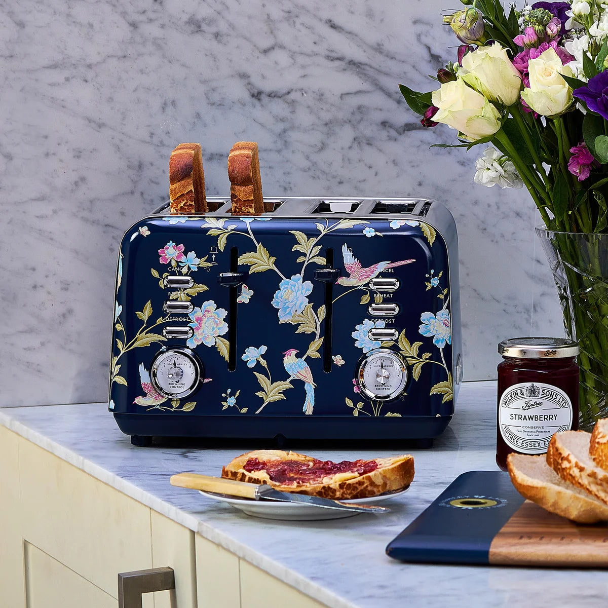 Laura Ashley 4-Slice Toaster, Blue