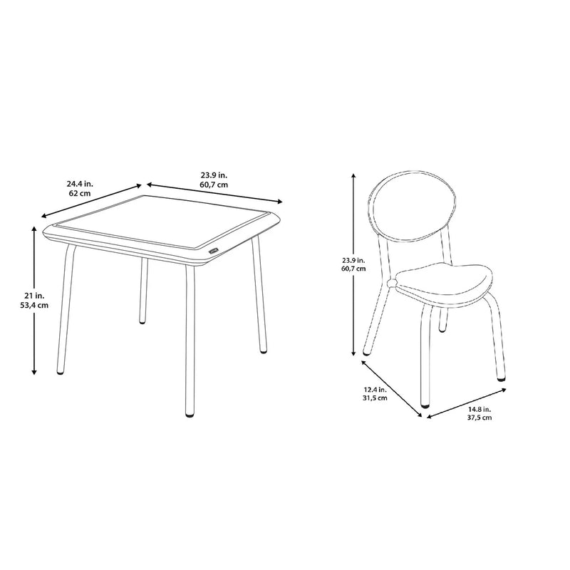 Lifetime Essential Children’s Square Table and 2 Chair Set