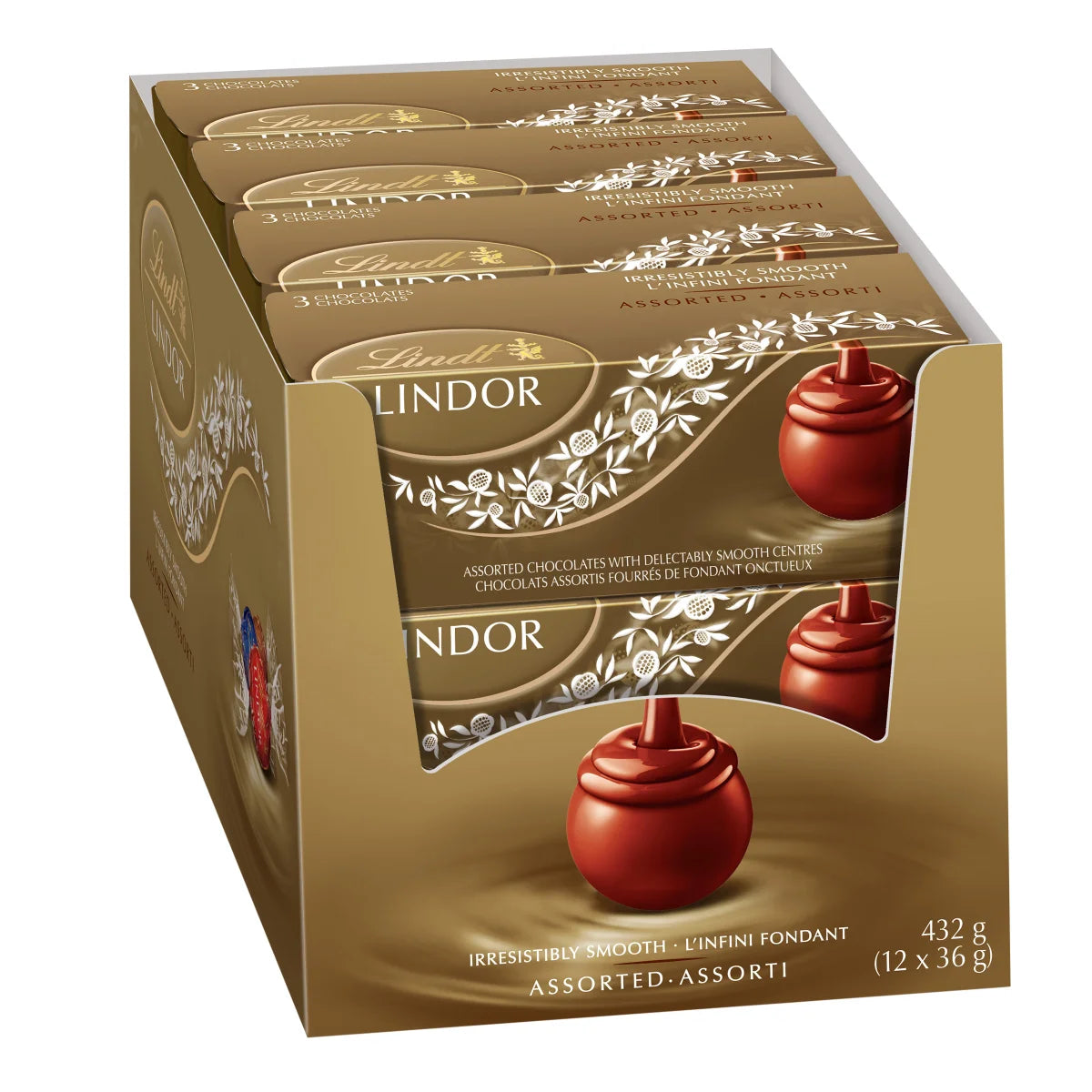 Lindt Lindor Assorted Chocolate Truffles Box 12 × 36 g