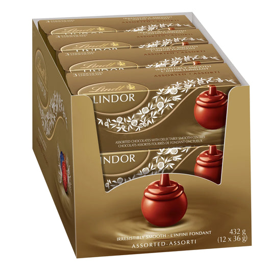 Lindt Lindor Assorted Chocolate Truffles Box 12 × 36 g